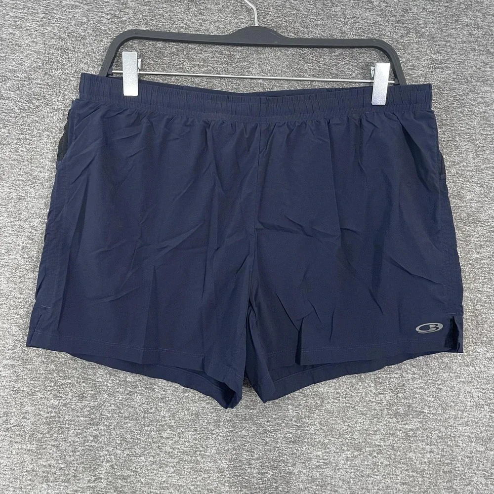 Icebreaker Cool-Lite Shorts Mens Large Blue Lined 5